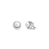 Short Earrings|Majorica Margot Silver Earrings With An Embedded Round Pearl