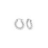 Pearl Hoop Earrings|Majorica Medium Hoop Earrings Ada With Pearls