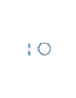 Pearl Hoop Earrings|Majorica Mini 4 Mm Color Pop Pearl Blue Hoop Earrings