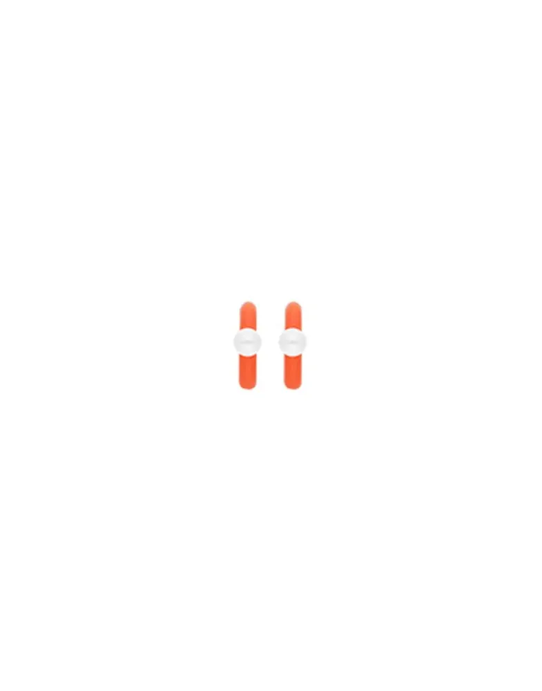 Pearl Hoop Earrings|Majorica Mini 4 Mm Color Pop Pearl Orange Hoop Earrings