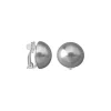 Short Earrings|Majorica 18Mm Grey Pearl Mabe Clip Earrings