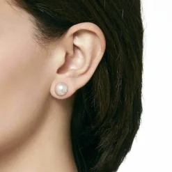 Short Earrings|Majorica 12Mm Rose Mabe Pearl Earrings In Silver