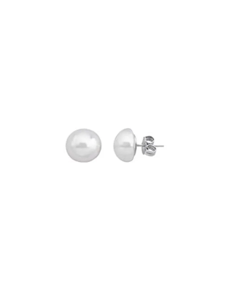 Short Earrings|Majorica 12Mm White Mabe Pearl Earrings In Silver