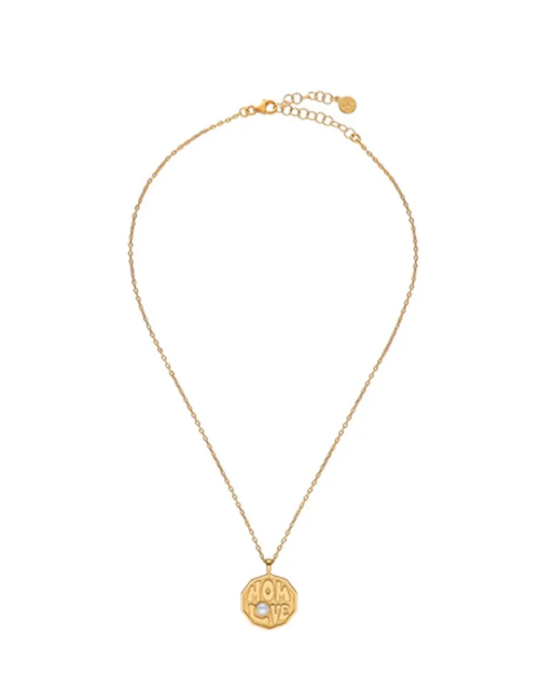 Pendants With Chain|Majorica Mom Love Necklace With Gold Pendant