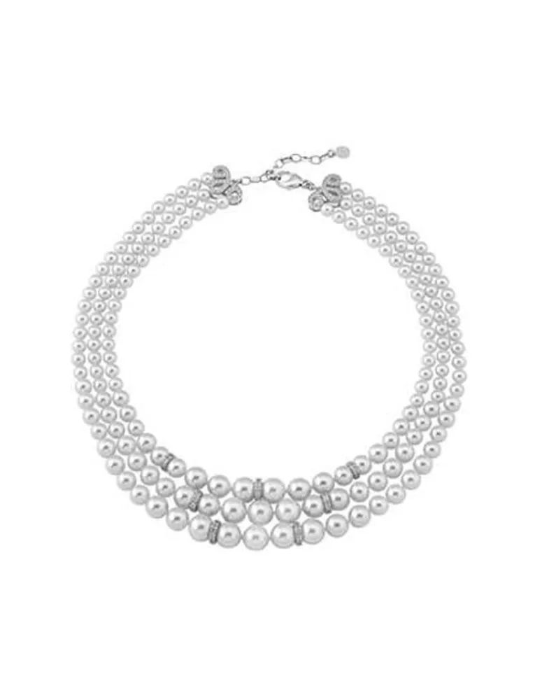 Wedding Necklaces|Majorica Necklace Carina Triple