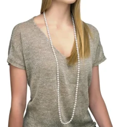 Long Pearl Necklaces|Majorica Necklace Jour 8Mm White Pearls 120Cm