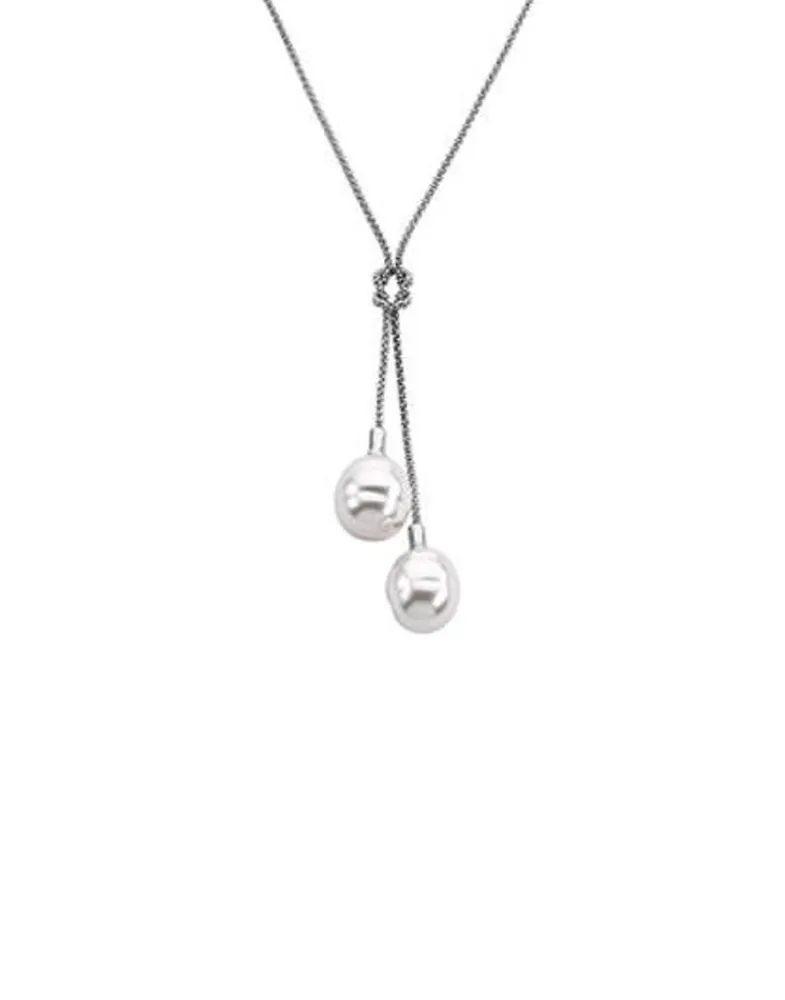 Pearl Chain Necklaces|Majorica Necklace Tender Silver With White Barroque Pearls
