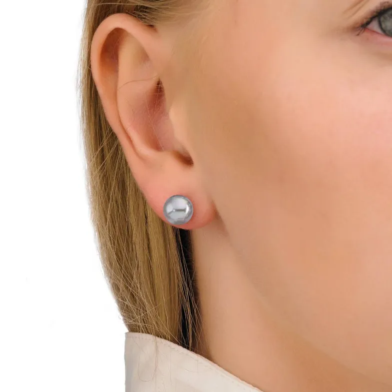 Pearl Stud Earrings|Majorica Pearl Earrings Set Lyra 8 Mm Rose, Gray, Nuage