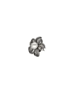Large Pearl Rings|Majorica Pearl Ring Peregrina With Filigree Flower