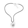 Leather Necklaces|Majorica Pendant Corcega