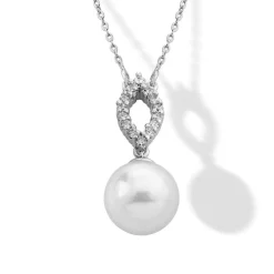 Wedding Necklaces|Majorica Pendant Luna