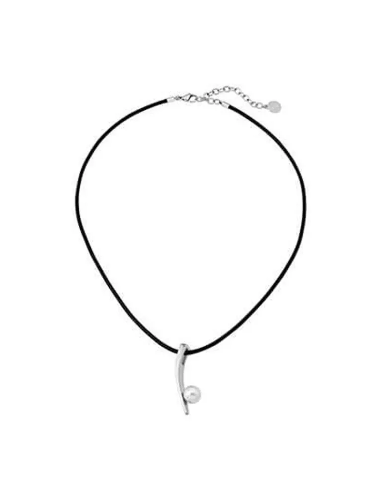 Leather Necklaces|Majorica Pendant Silfide