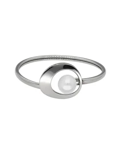 Bangle Bracelets|Majorica Petra Bangle In Steel And White Pearl