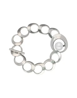 Chain Bracelets|Majorica Petra Bracelet In Steel With A White Pearl