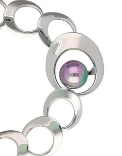 Chain Bracelets|Majorica Petra Chain Bracelet Steel With Grey Pearl