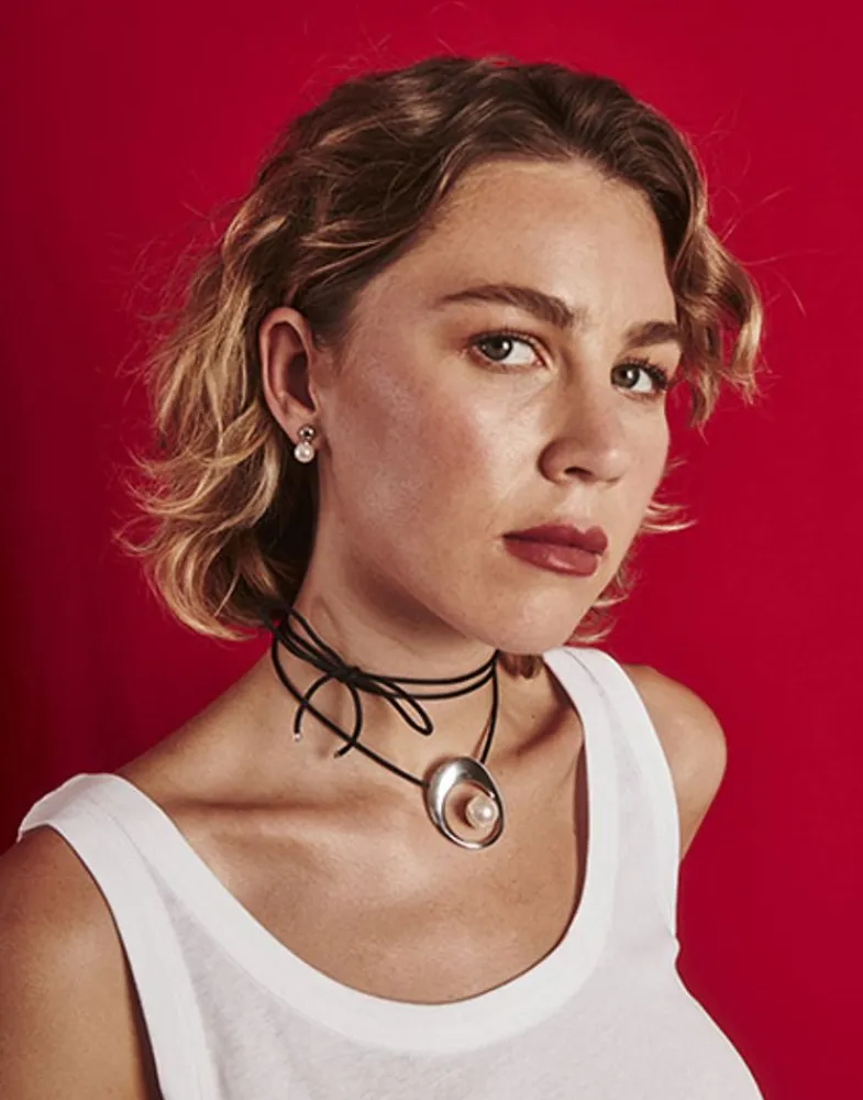 Pendants With Chain|Majorica Petra Cord Necklace In Steel And Black Silk