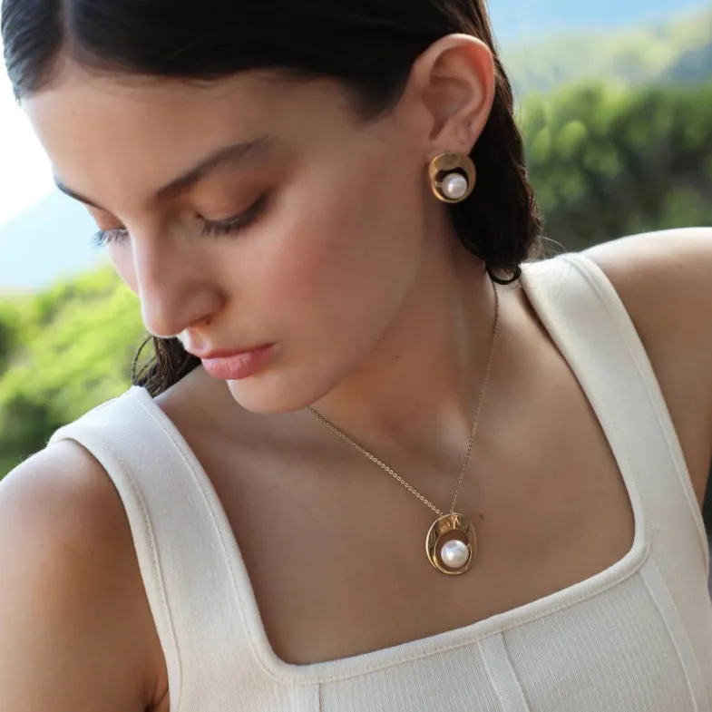 Short Earrings|Majorica Petra Earrings In Gold Steel