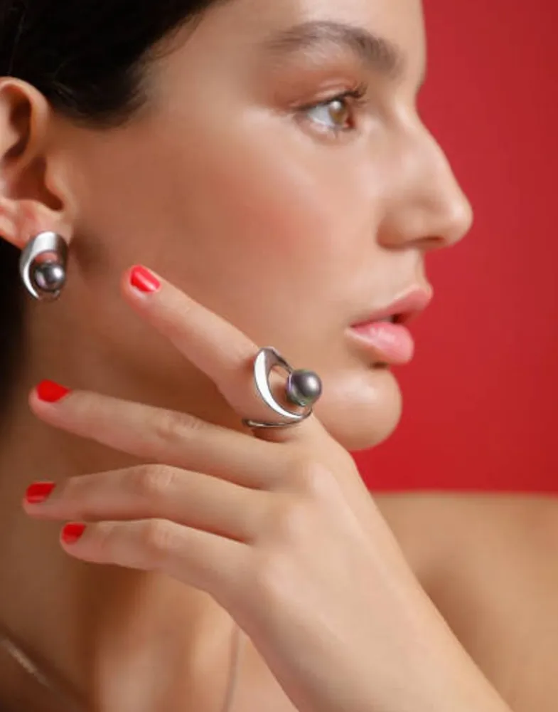 Short Earrings|Majorica Petra Earrings In Steel
