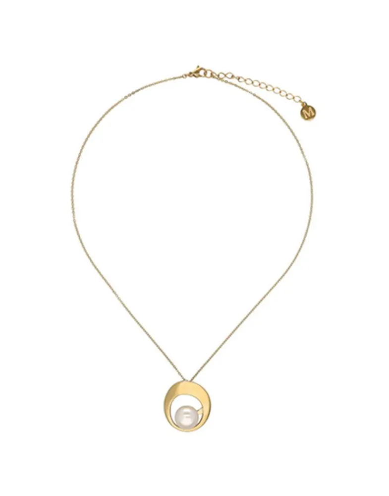 Pendants With Chain|Majorica Petra Pendant With Pearl And Gold Steel Chain