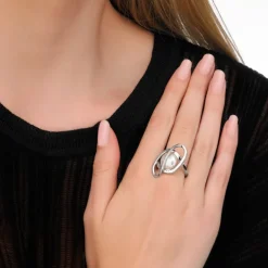 Silver Rings|Majorica Ring Corcega