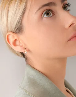 Short Earrings|Majorica Romea Short Earrings In Gold-Plated Silver And White Pearl