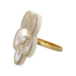 Large Pearl Rings|Majorica Roxana Big Ring With Mother-Of-Pearl