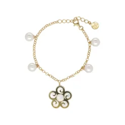 Golden Bracelets|Majorica Roxana Bracelet In Pearl And Mother-Of-Pearl