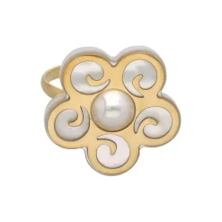 Large Pearl Rings|Majorica Roxana Small Ring With Mother-Of-Pearl