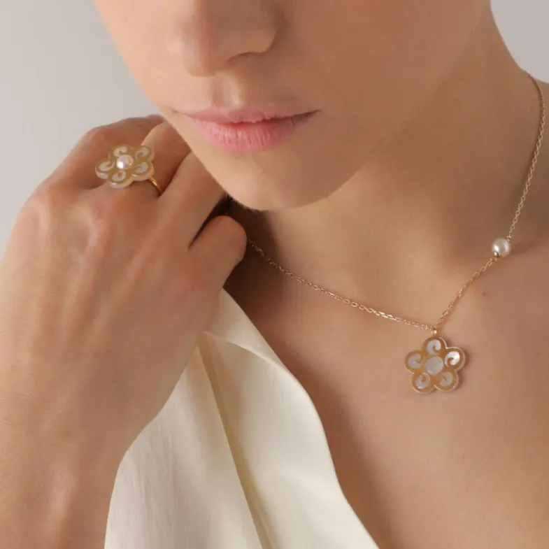 Large Pearl Rings|Majorica Roxana Small Ring With Mother-Of-Pearl