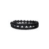 Chain Bracelets|Majorica Sailor Bracelet In Steel, Leather And Black Pearl 21Cm
