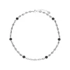 Man Necklaces|Majorica Sailor Chain Necklace In Steel And Black Pearls