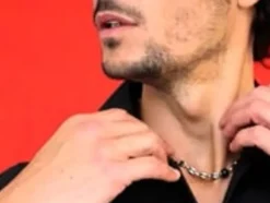 Man Necklaces|Majorica Sailor Chain Necklace In Steel And Black Pearls