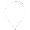 Pendants With Chain|Majorica Selene Silver Necklace With Pearl And Emerald Green Zirconia