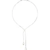 Pearl Chain Necklaces|Majorica Short Elixa Silver Necklace With White Pear Drop Pearl