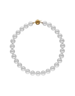Pearl Chokers|Majorica Short Pearl Necklace Lyra Gold Plated 14Mm 45Cm