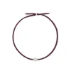 Silver Earrings|Majorica Sifnos Adjustable Unisex Elastic Necklace Magenta