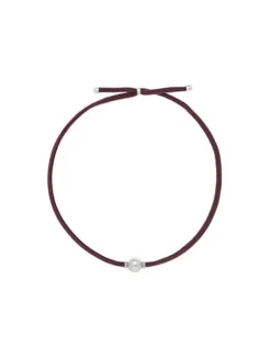 Silver Earrings|Majorica Sifnos Adjustable Unisex Elastic Necklace Magenta