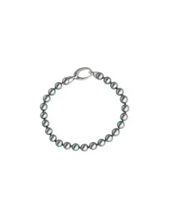 Silver Bracelets|Majorica Silver Bracelet Lyra With 6Mm Gray Pearls