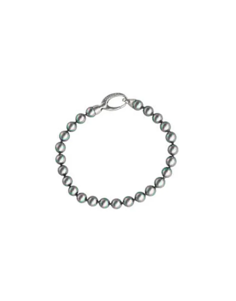Silver Bracelets|Majorica Silver Bracelet Lyra With 6Mm Gray Pearls