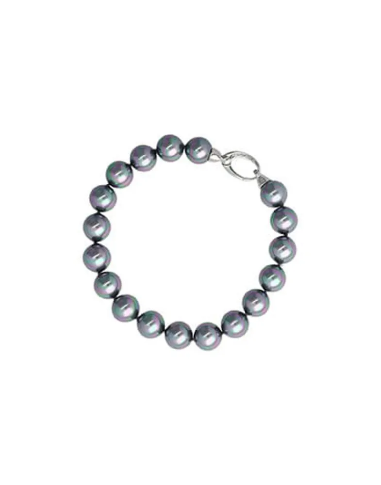 Silver Bracelets|Majorica Silver Bracelet With 10Mm Gray Pearls Lyra
