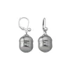 Pearl Drop Earrings|Majorica Silver Earrings Agora With 12Mm Gray White Pearl
