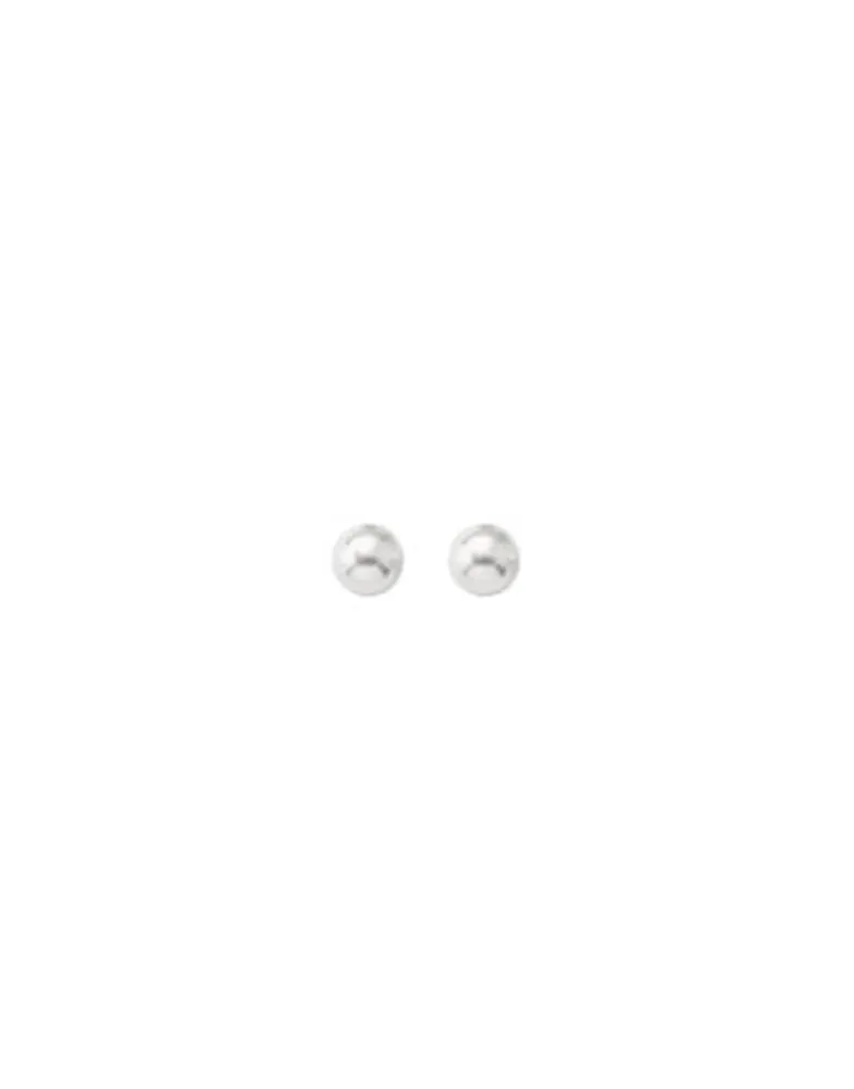 Pearl Stud Earrings|Majorica Silver Earrings Cies With 5Mm White Pearl