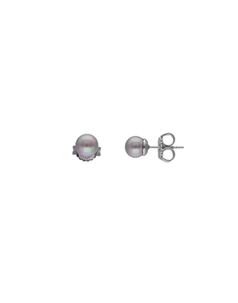 Pearl Stud Earrings|Majorica Silver Earrings Lyra With 6Mm Nuage Pearl
