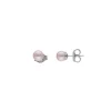 Pearl Stud Earrings|Majorica Silver Earrings Lyra With 6Mm Pink Pearl