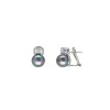 Tu & Yo Earrings|Majorica Silver Earrings Selene 10Mm Gray Pearl And Zircons