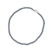 Long Pearl Necklaces|Majorica Silver Necklace Lyra 45Cm With 6Mm Gray Pearl