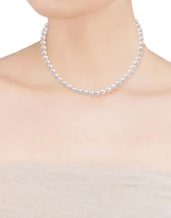 Pearl Chokers|Majorica Silver Necklace Lyra 8Mm 50Cm