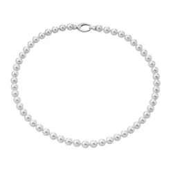 Long Pearl Necklaces|Majorica Silver Necklace Lyra 8Mm 45Cm