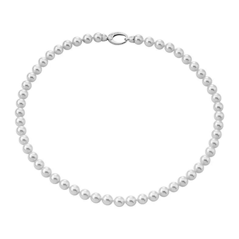 Long Pearl Necklaces|Majorica Silver Necklace Lyra 8Mm 45Cm