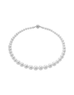 Long Pearl Necklaces|Majorica Silver Necklace Lyra 6/12Mm 45Cm